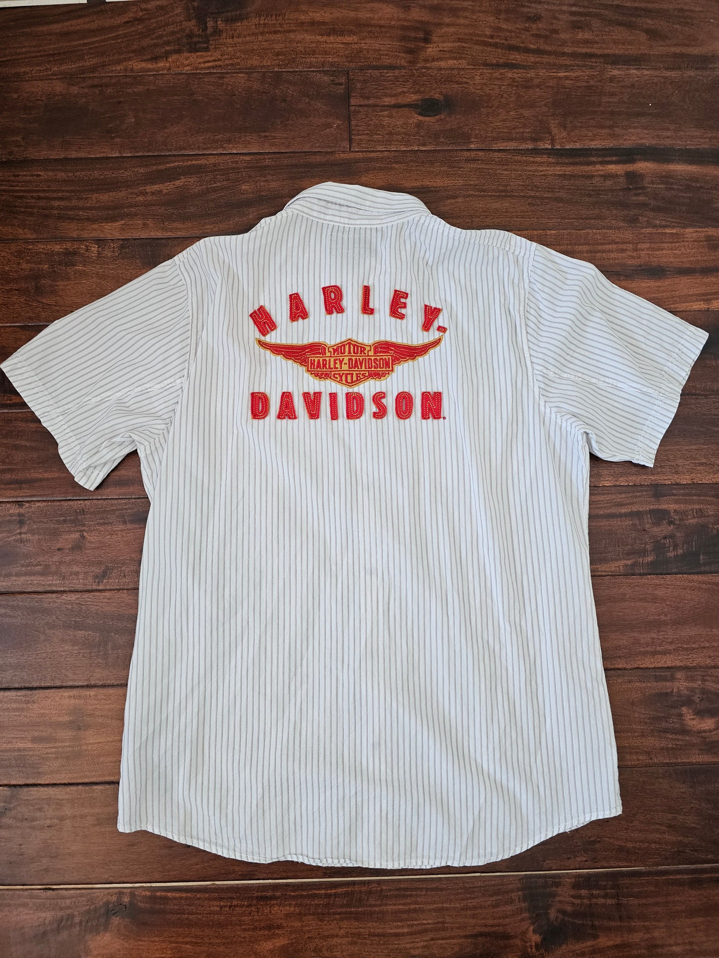 Harley Davidson white stripe shirt mens size 2XL