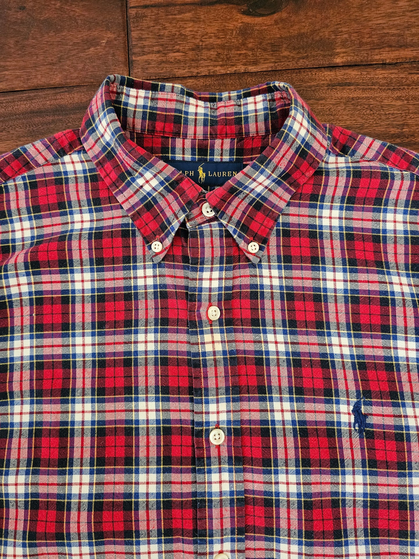 Polo Ralph Lauren red plaid shirt mens size L