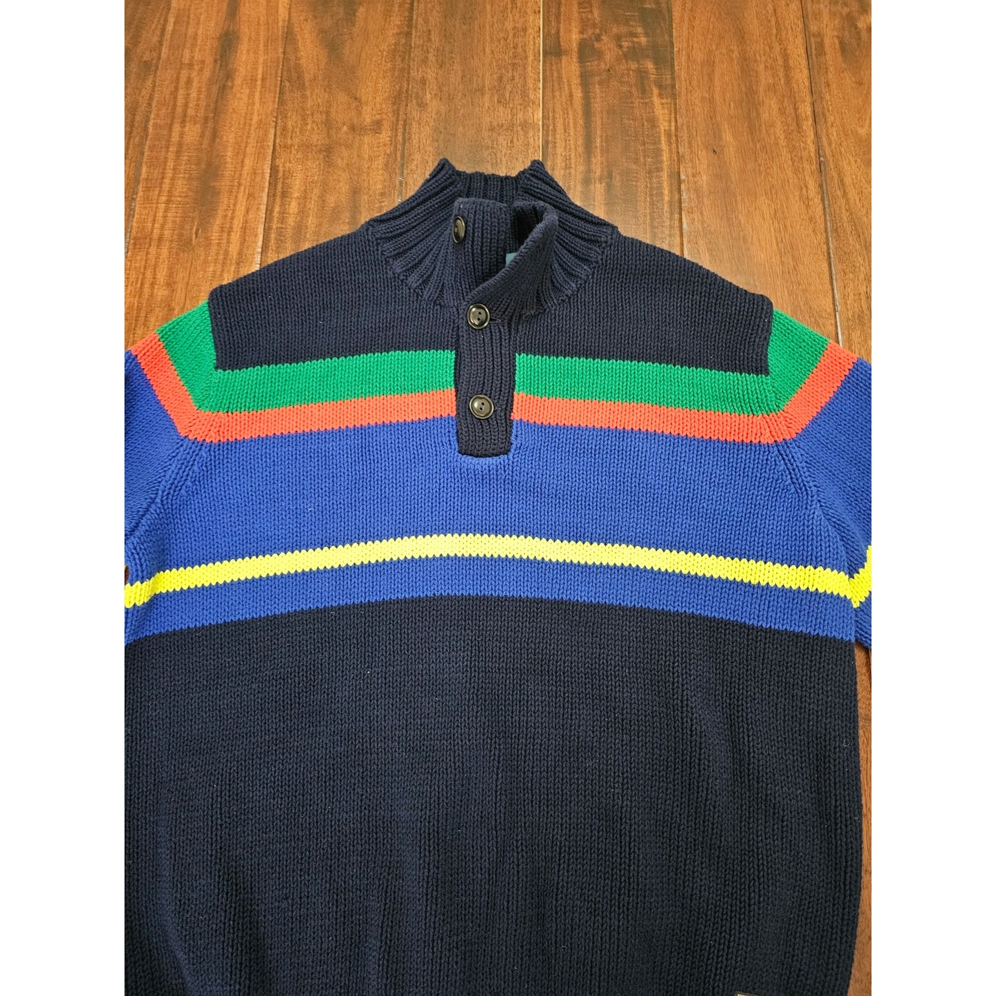 Polo Ralph Lauren blue striped sweater mens size L