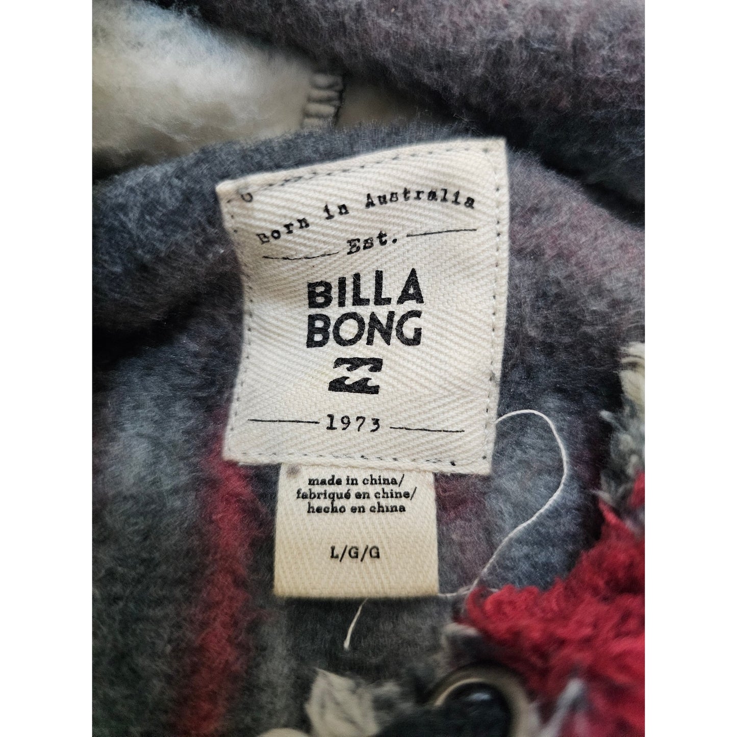 Billa Bong sweater fleece fuzzy hoodie Women's Size L