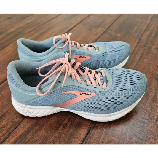 Brooks Transmit 2 Athletic Running Shoes Sneakers Gray Coral - Women's 8