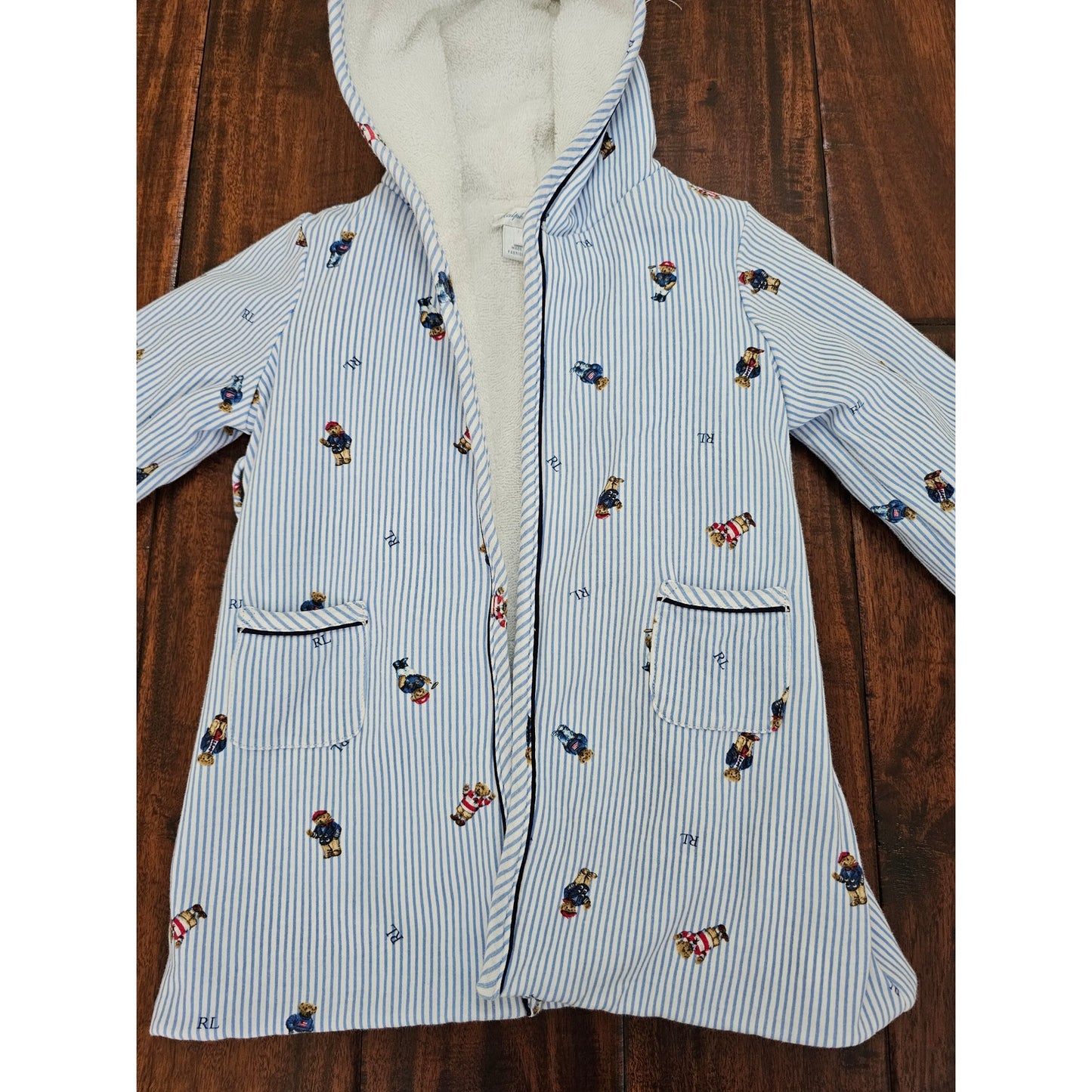 Polo Ralph Lauren bear pattern infant robe size 6 months