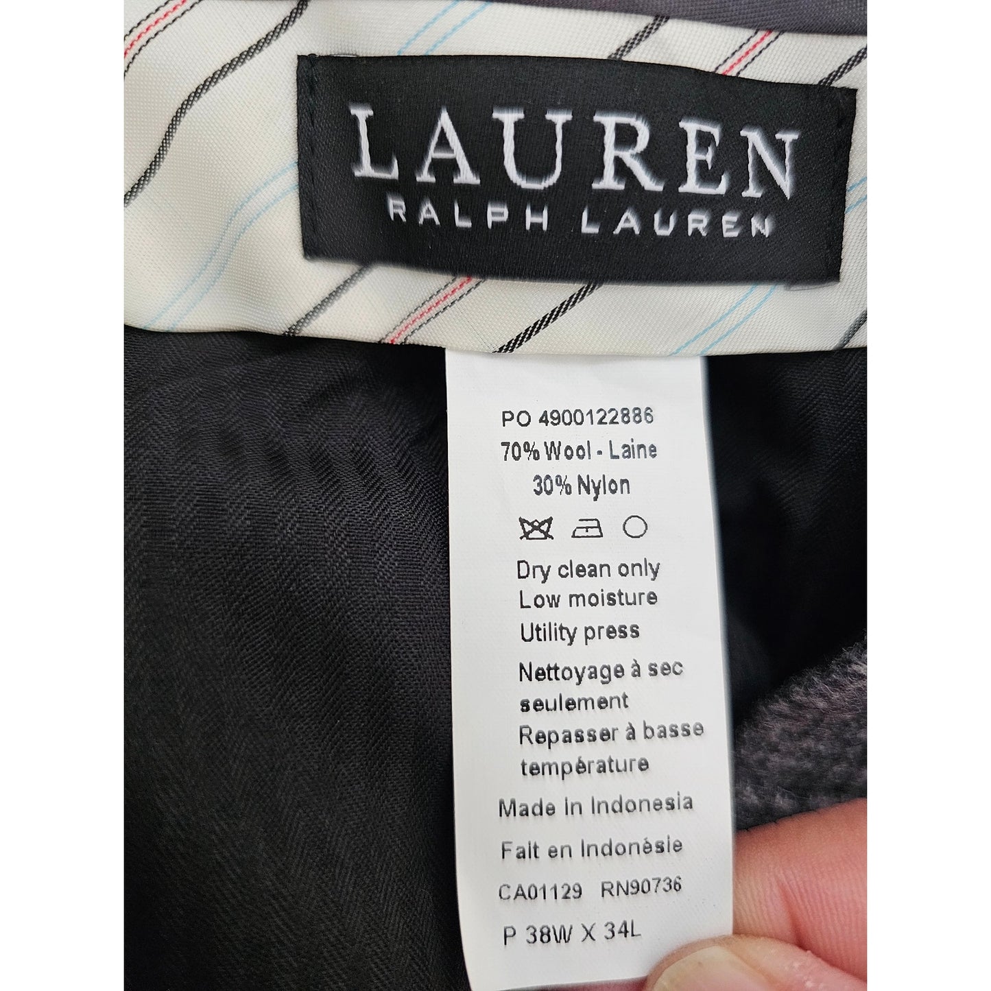 Lauren Ralph Lauren gray wool pants mens size 38 / 34