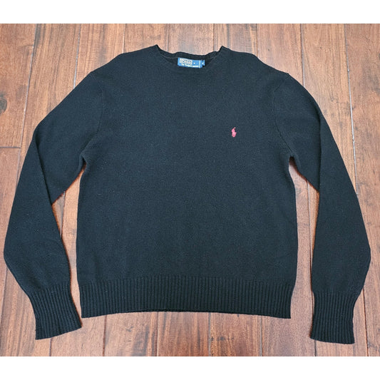 Polo Ralph Lauren black wool sweater mens size M