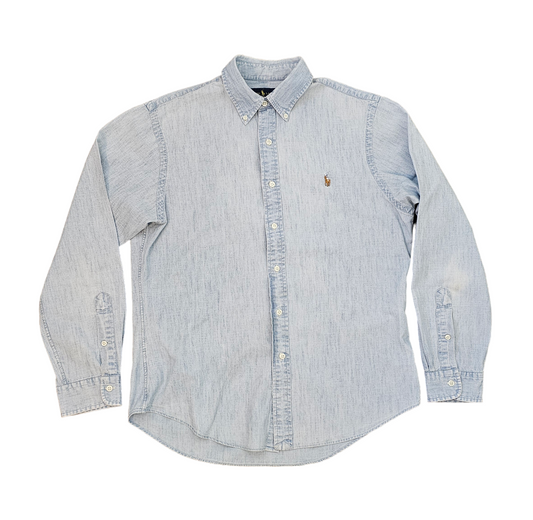 Polo Ralph Lauren stoned wash denim shirt size L