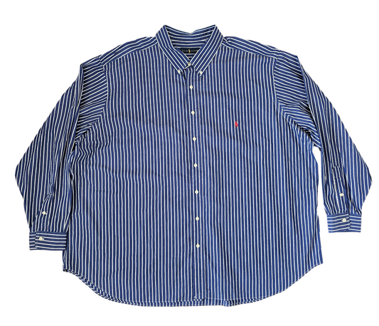 Polo Ralph Lauren blue striped shirt mens size 4XB