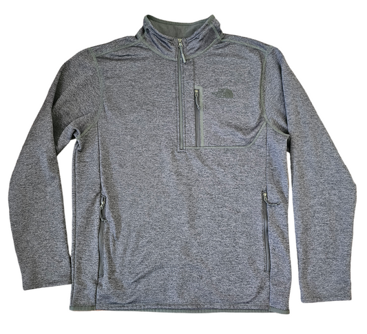 The North Face gray pullover half zip sweater mens size L