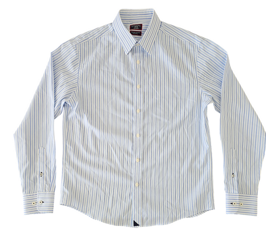 Untuckit blue stripe shirt mens size M