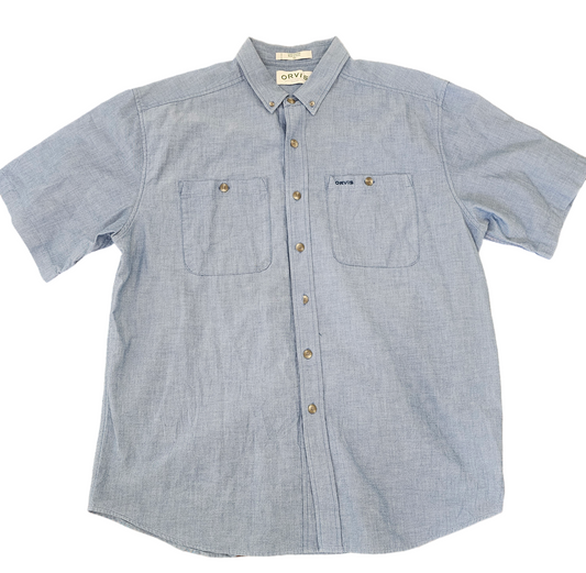 Orvis light blue shirt mens size XL