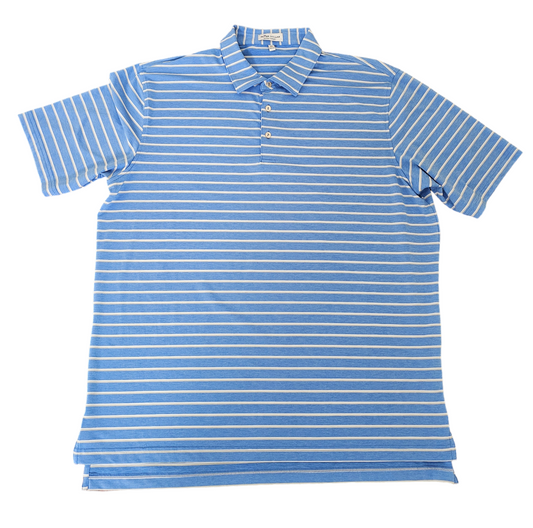 Peter Millar summer comfort blue golf polo shirt size XL