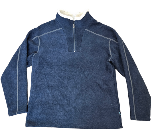 KÜHL blue pullover fleece sweater mens size XL