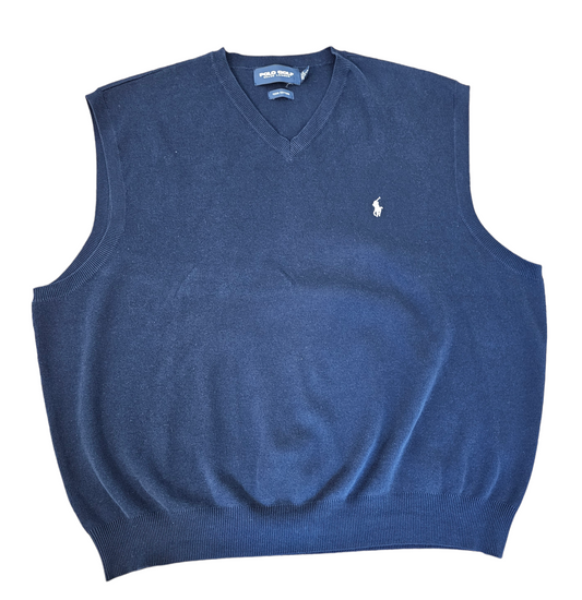 Polo Ralph Lauren blue v neck vest mens size 2XL