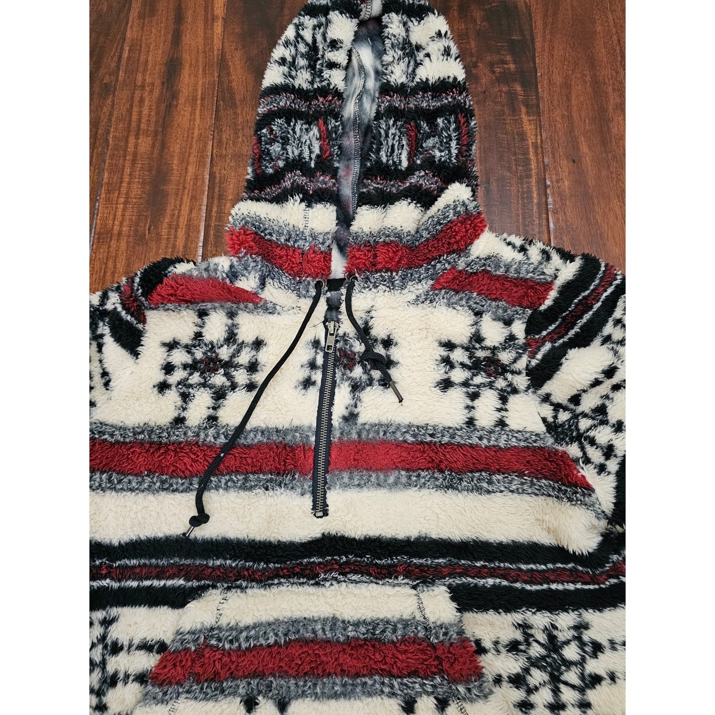 Billa Bong sweater fleece fuzzy hoodie Women's Size L